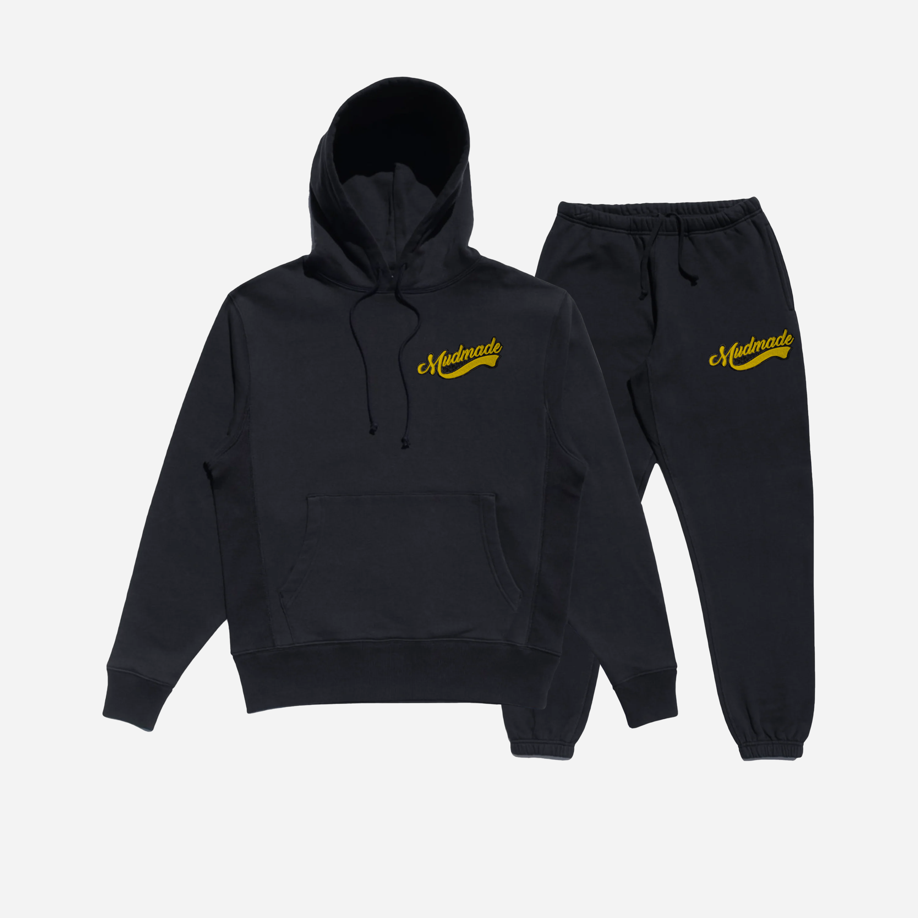 Black and yellow sweatsuit hotsell